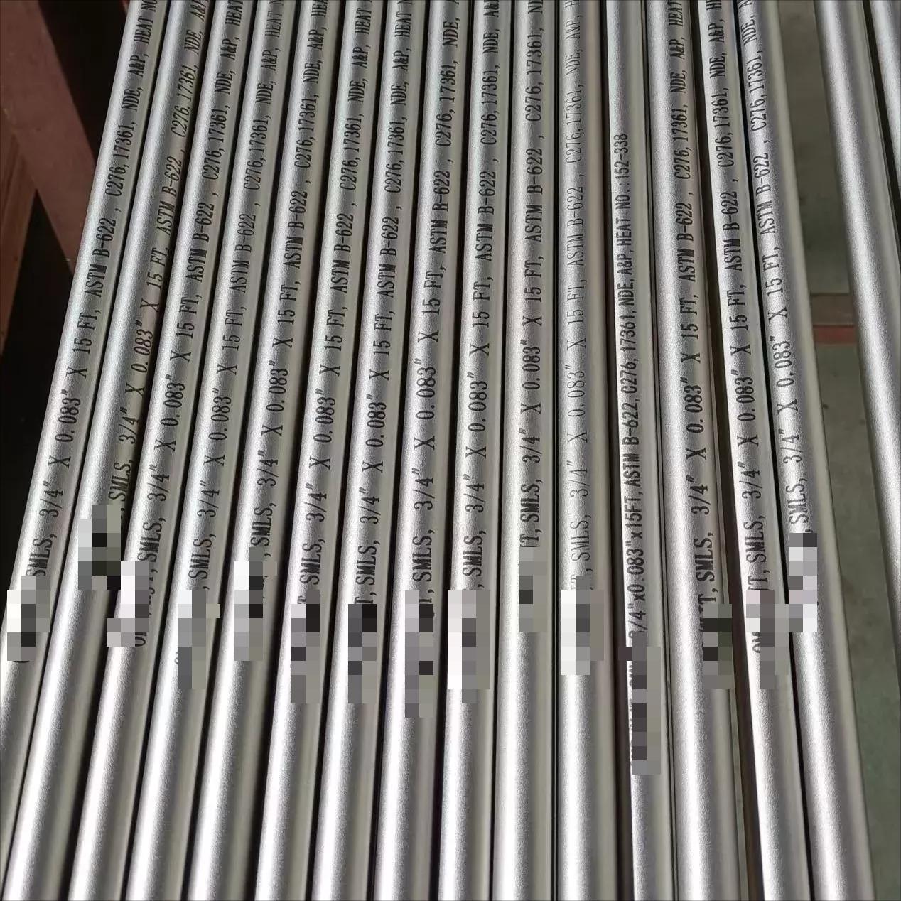 높은 프리 라이션 ISO9001 ASTM C276 HASTELLOY 밝은 어닐링 된 스테인레스 스틸 원활한 파이프